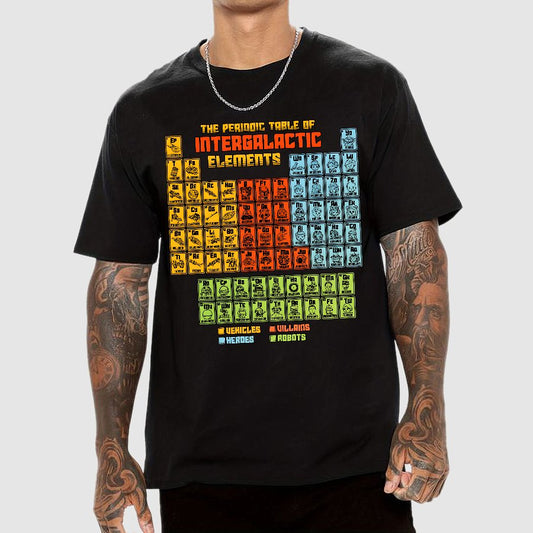 The Periodic Table of Intergalactic Elements Geek T-Shirt