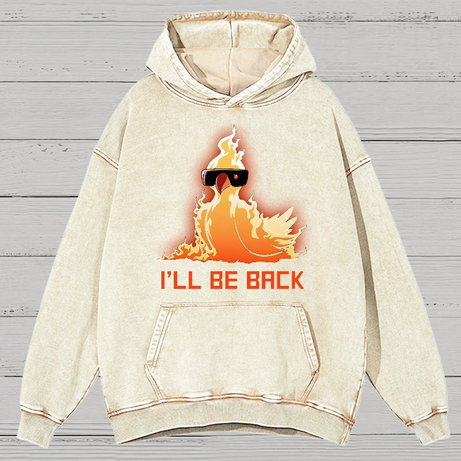 I'll Be Back Vintage Distressed Hoodie