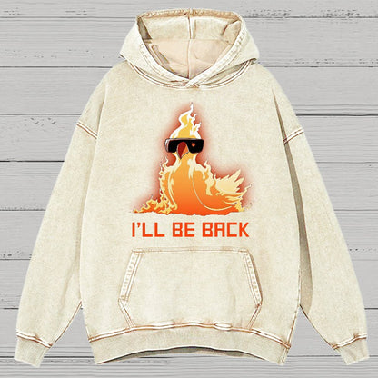 I'll Be Back Vintage Distressed Hoodie
