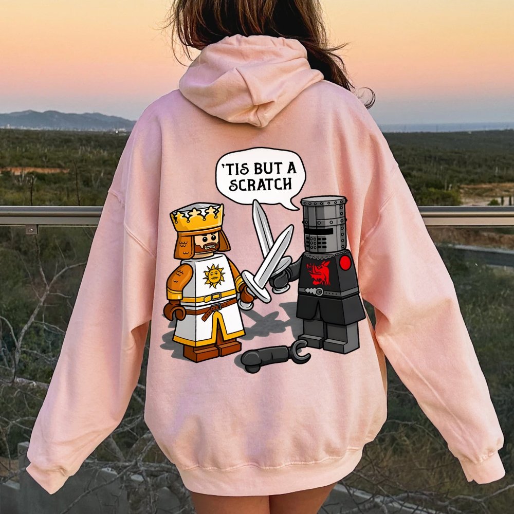 King Vs Knight Printed Back Unisex Cotton Hoodie