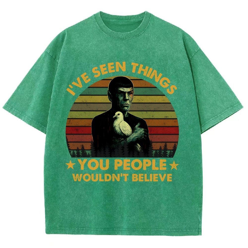 I've Seen Things Sci-Fi Quote Mashup Vintage Distressed T-shirt