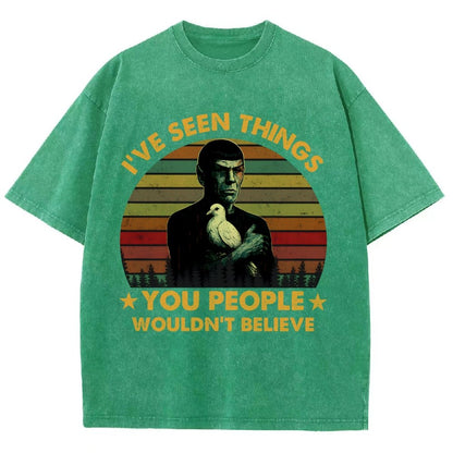I've Seen Things Sci-Fi Quote Mashup Vintage Distressed T-shirt