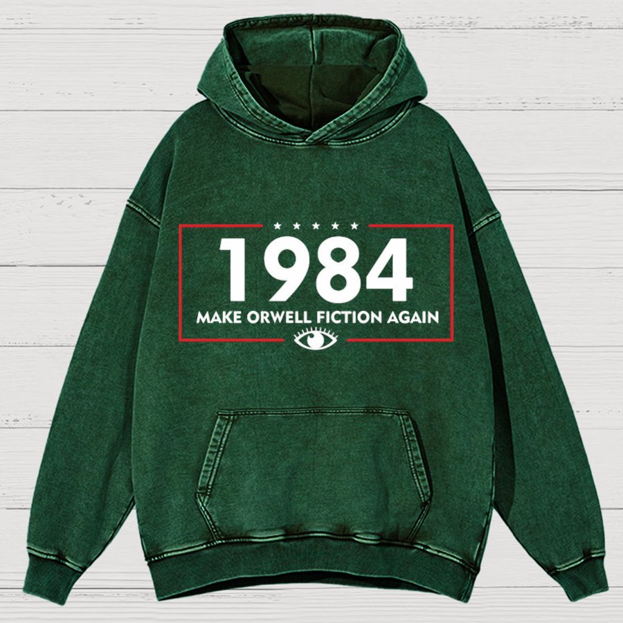 Make Dystopia Fiction Again 19XX Vintage Distressed Hoodie