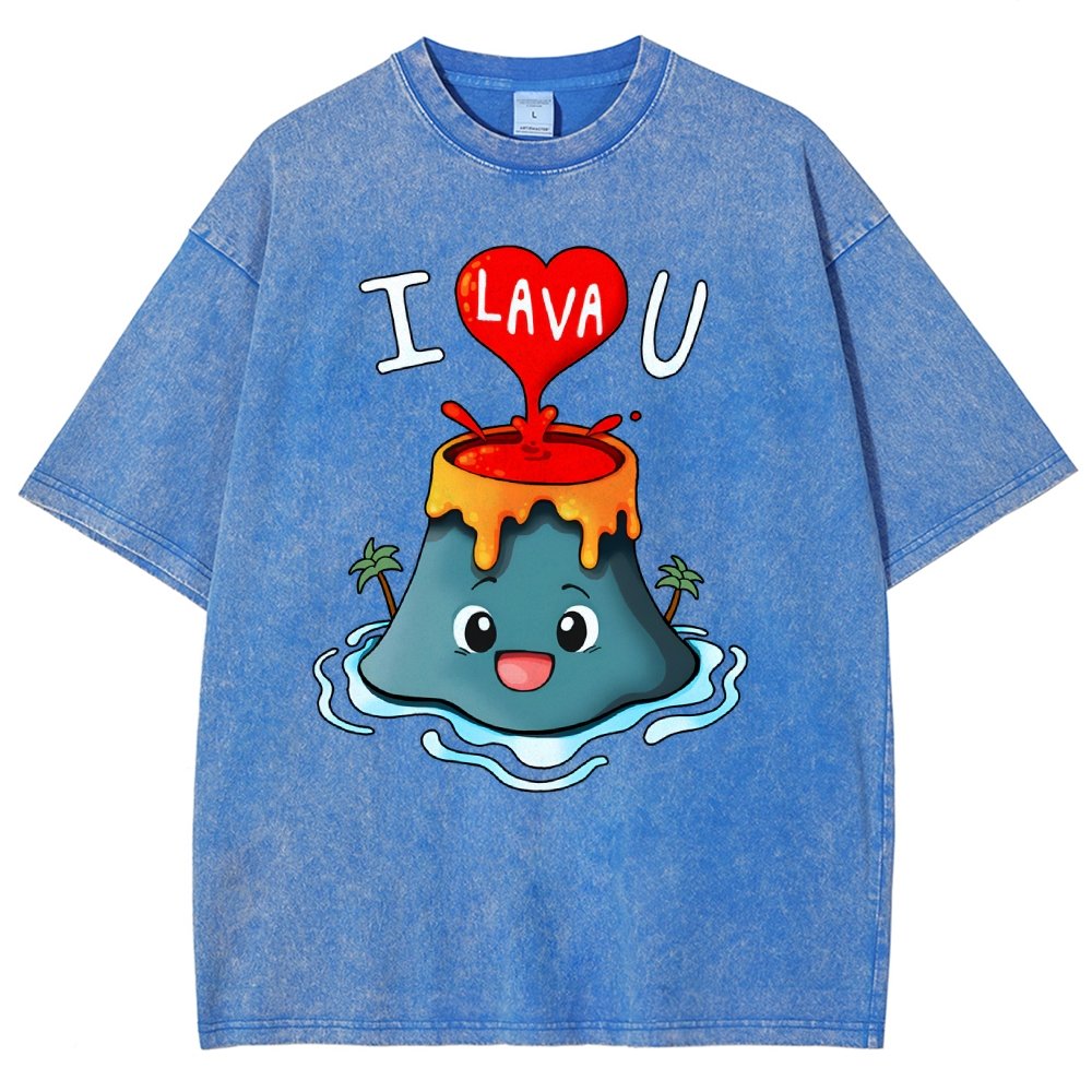 Valentine's Day.I Lava You Vintage Distressed T-shirt
