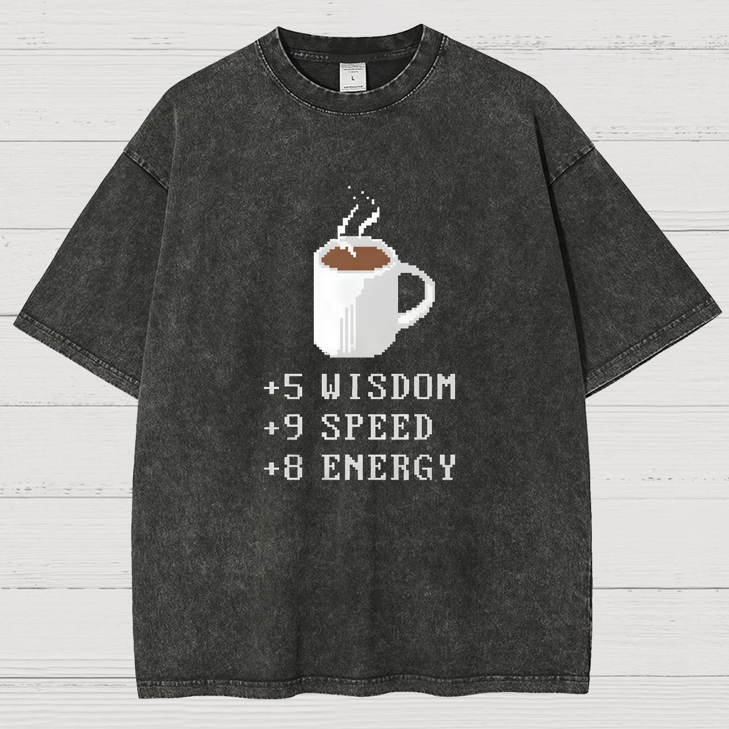 Coffee Plus To Stats Vintage Distressed T-shirt