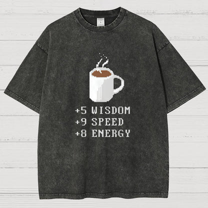 Coffee Plus To Stats Vintage Distressed T-shirt
