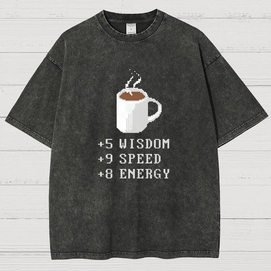 Coffee Plus To Stats Vintage Distressed T-shirt
