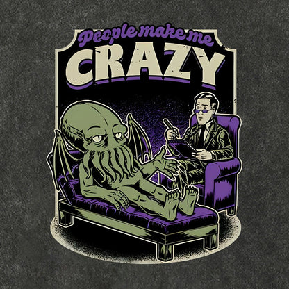 Lovecraft Cthulhu Therapy Vintage Distressed T-shirt