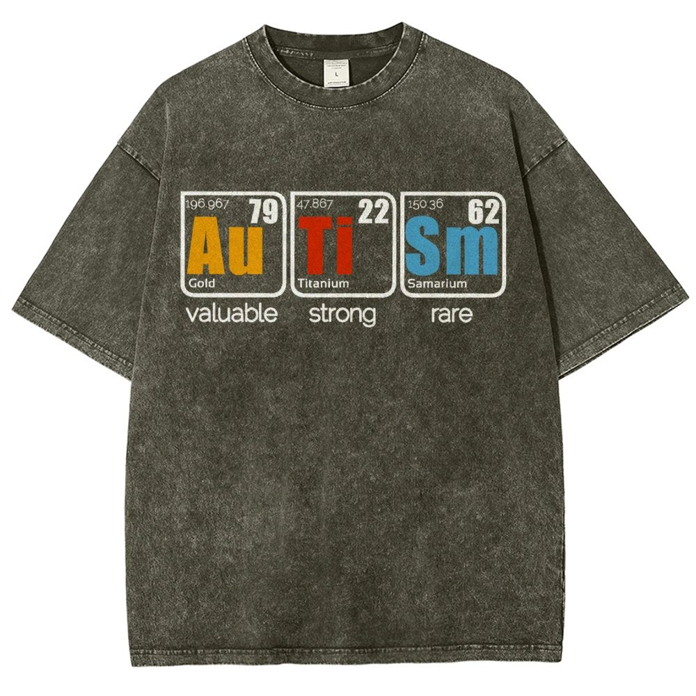 Autism Periodic Table Vintage Distressed T-shirt