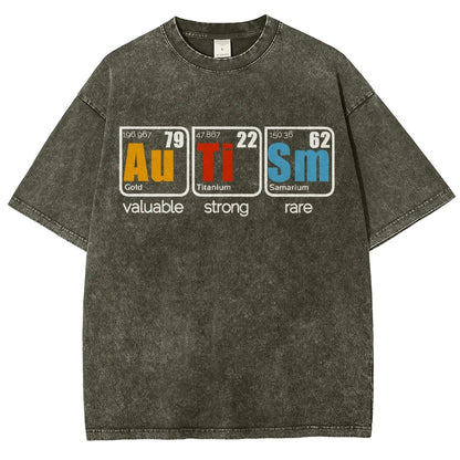 Autism Periodic Table Vintage Distressed T-shirt