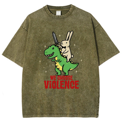 We Choose Violence Vintage Distressed T-shirt