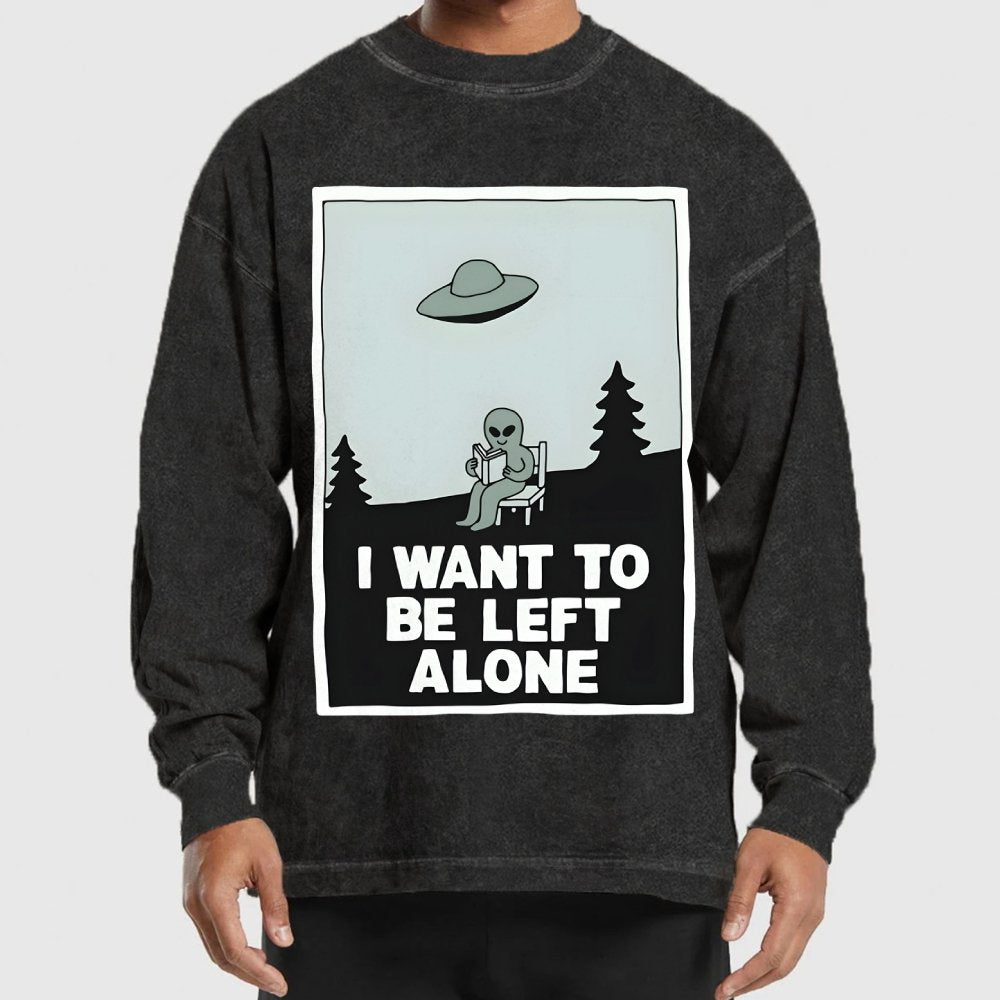 Extraterrestrial Introvert Washed Long Sleeve Tee