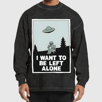 Extraterrestrial Introvert Washed Long Sleeve Tee