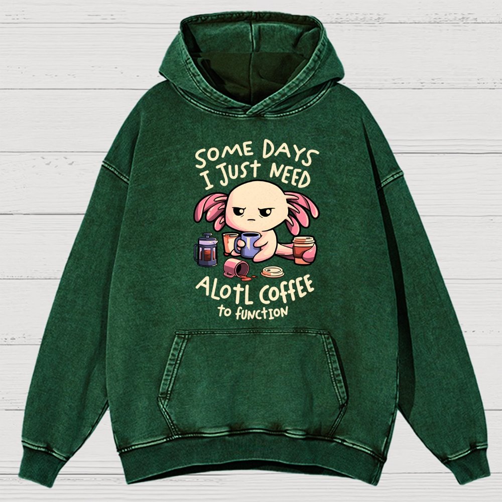 Alotl Coffee Vintage Distressed Hoodie