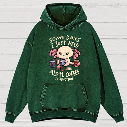 Alotl Coffee Vintage Distressed Hoodie