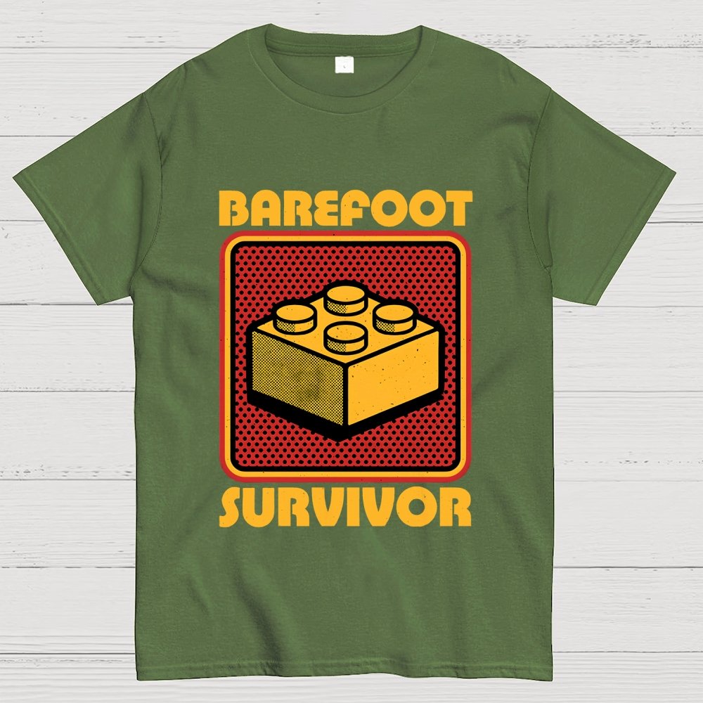 Foot Brick Survivor Geek T-Shirt
