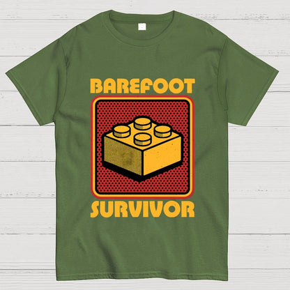 Foot Brick Survivor Geek T-Shirt