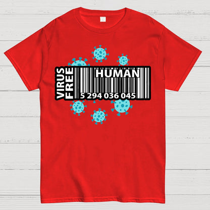 Human virus Bar Code，Funny virus Geek T-Shirt