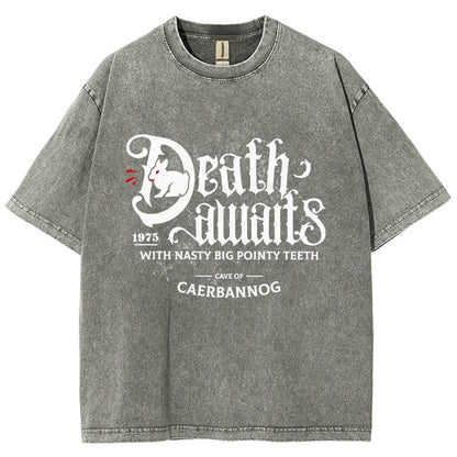 Death Awaits Vintage Distressed T-shirt