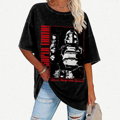 Tactical Star Soldier Vintage Distressed T-shirt