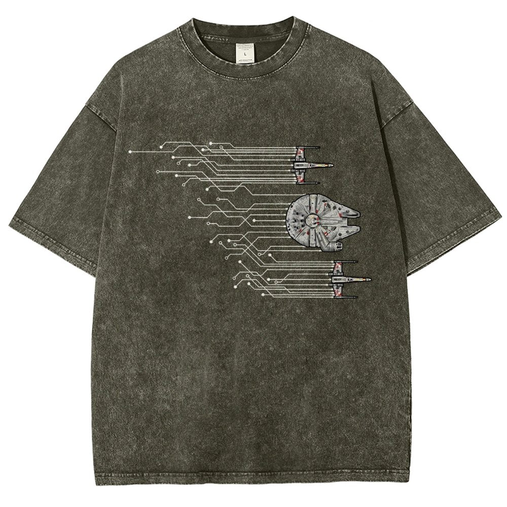 Microships – The Fastest Circuit in the Galaxy Vintage Distressed T-shirt