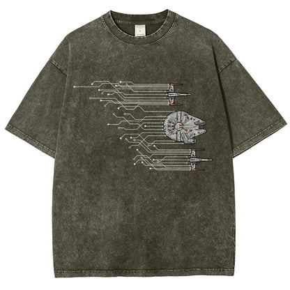 Microships – The Fastest Circuit in the Galaxy Vintage Distressed T-shirt