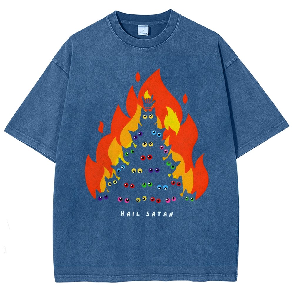 Hail Satan Vintage Distressed T-shirt