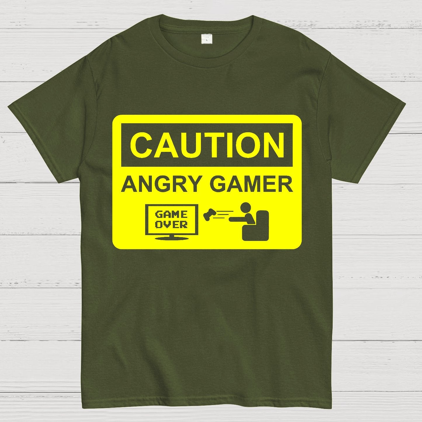 CAUTION ANGRY GAMER Geek T-Shirt