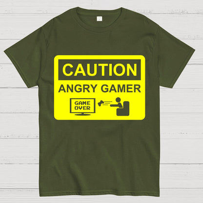 CAUTION ANGRY GAMER Geek T-Shirt