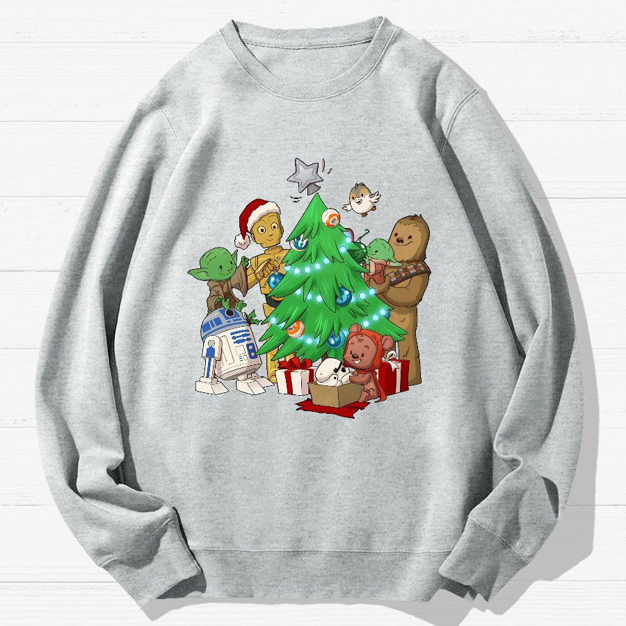 Light Side of the Tree Christmas Geek Cotton Sweatshirt