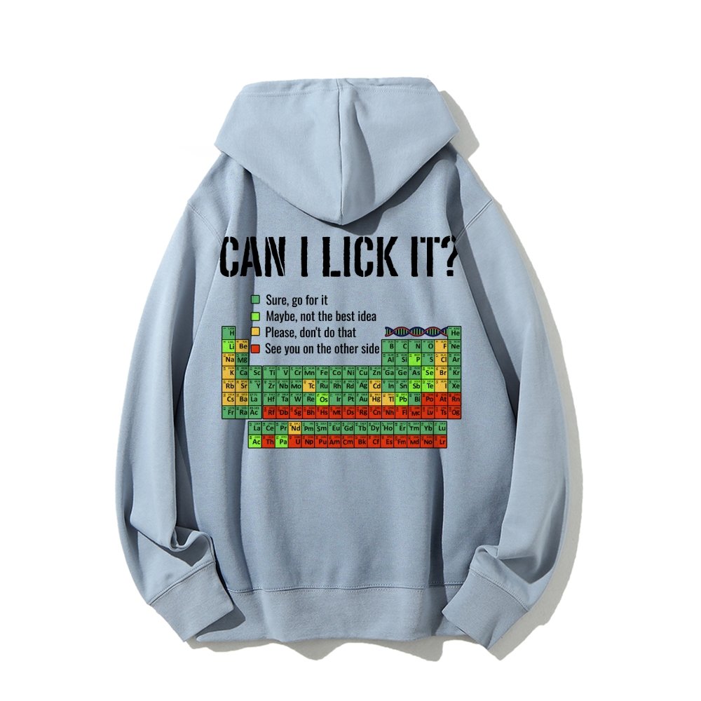 Can I Lick It Printed Back Unisex Cotton Hoodie