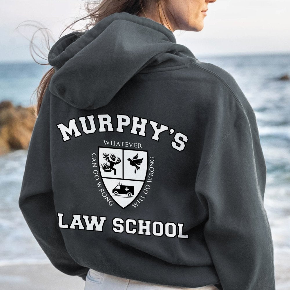 Murphy's Law School  Academic Printed Back Unisex Cotton Hoodie