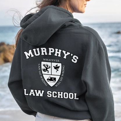 Murphy's Law School  Academic Printed Back Unisex Cotton Hoodie