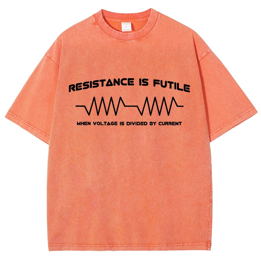 Resistance is Futile When Voltage is Divided By Current Vintage Distressed T-shirt