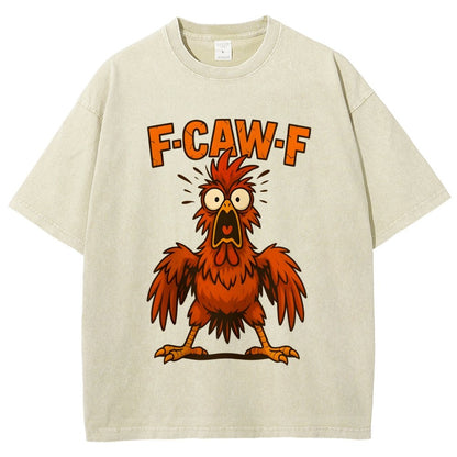 F-CAW-F  Angry Chicken Vintage Distressed T-shirt