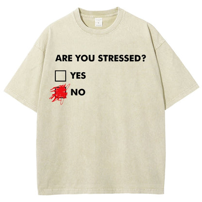Fuuny Word Are You Stressed No Vintage Distressed T-shirt