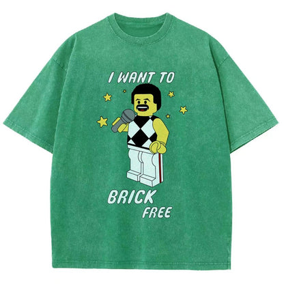I Want To Brick Free Vintage Distressed T-shirt