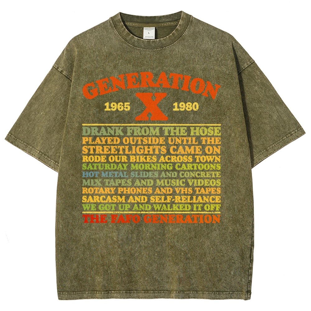 GenX Summer Day Vintage Distressed T-shirt