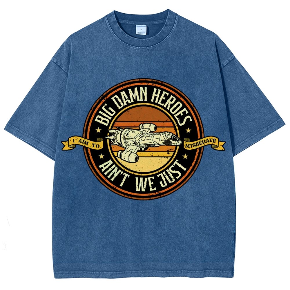 Big Damn Retro Heroes Vintage Distressed T-shirt