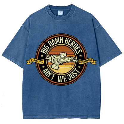Big Damn Retro Heroes Vintage Distressed T-shirt