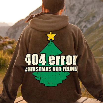 Error 404 Printed Back Cotton Hoodie