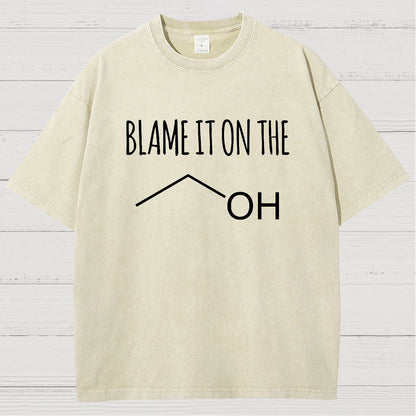 Blame It On The Alcohol Vintage Distressed T-shirt