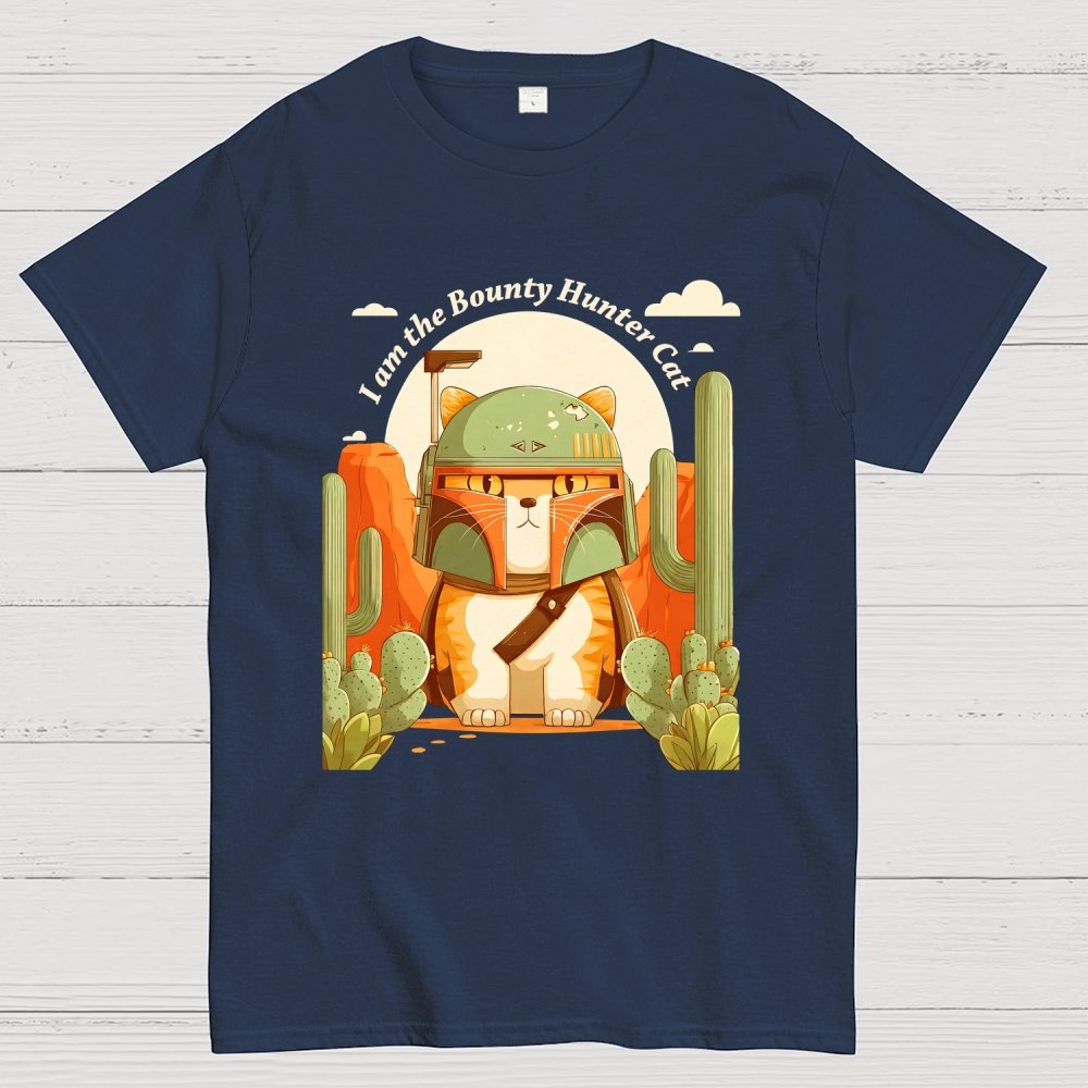 Boba-like Cat Bounty Hunter Geek T-Shirt