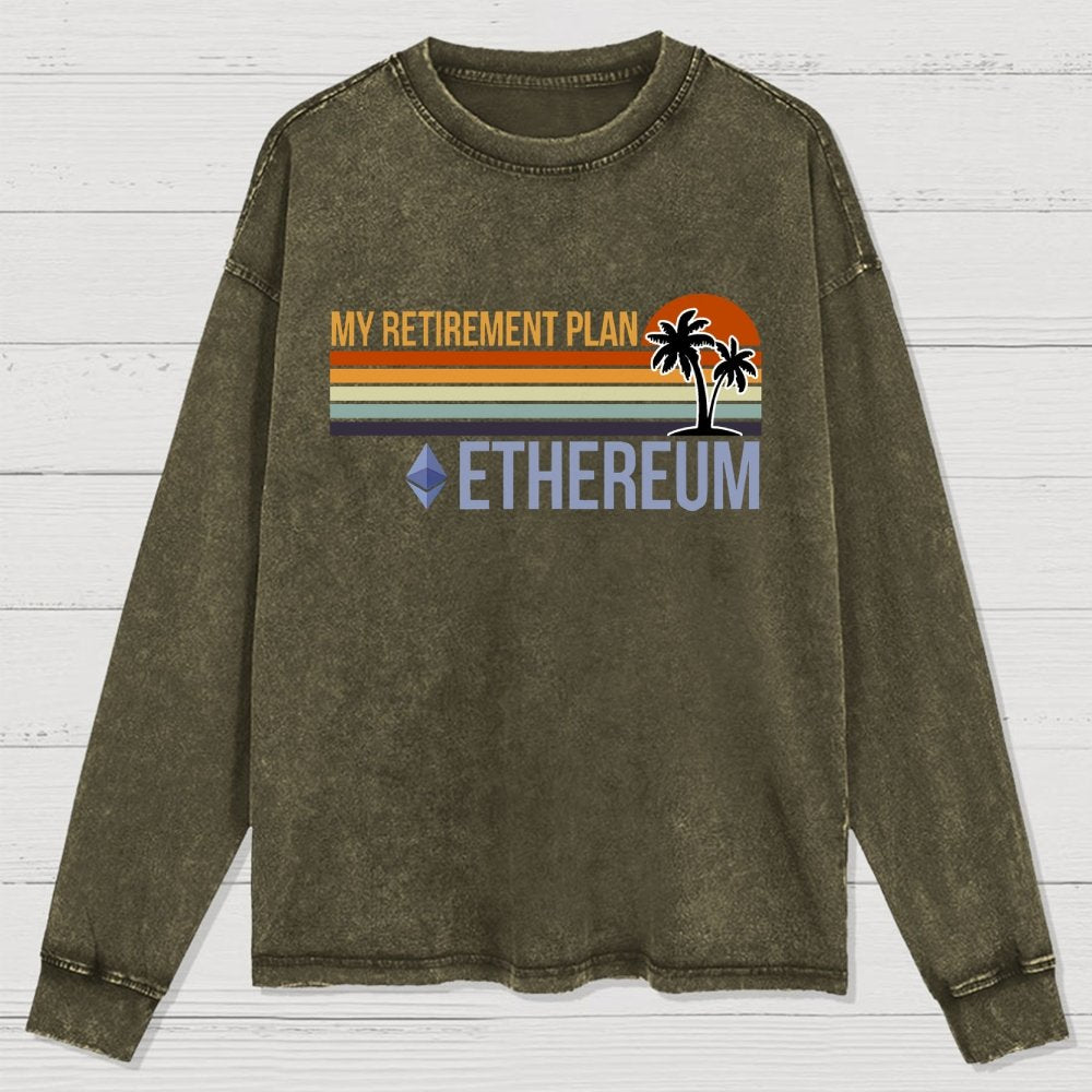 ETH Retirement Plan Washed Long Sleeve Tee