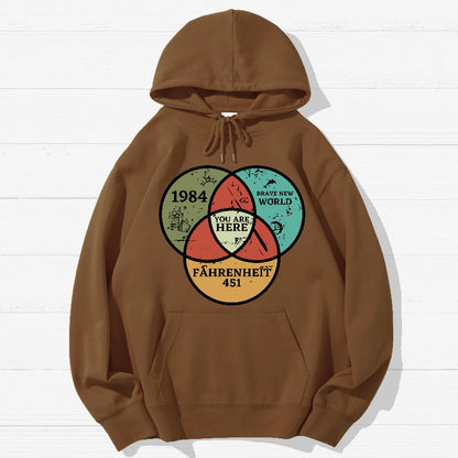 You Are Here Geek Cotton Hoodie
