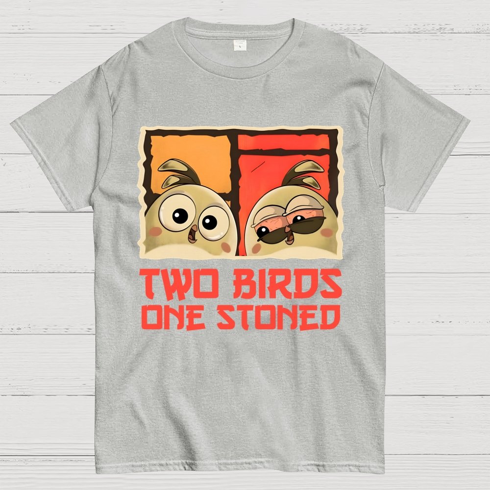 Two Birds One Stoned Unisex Geek T-Shirt