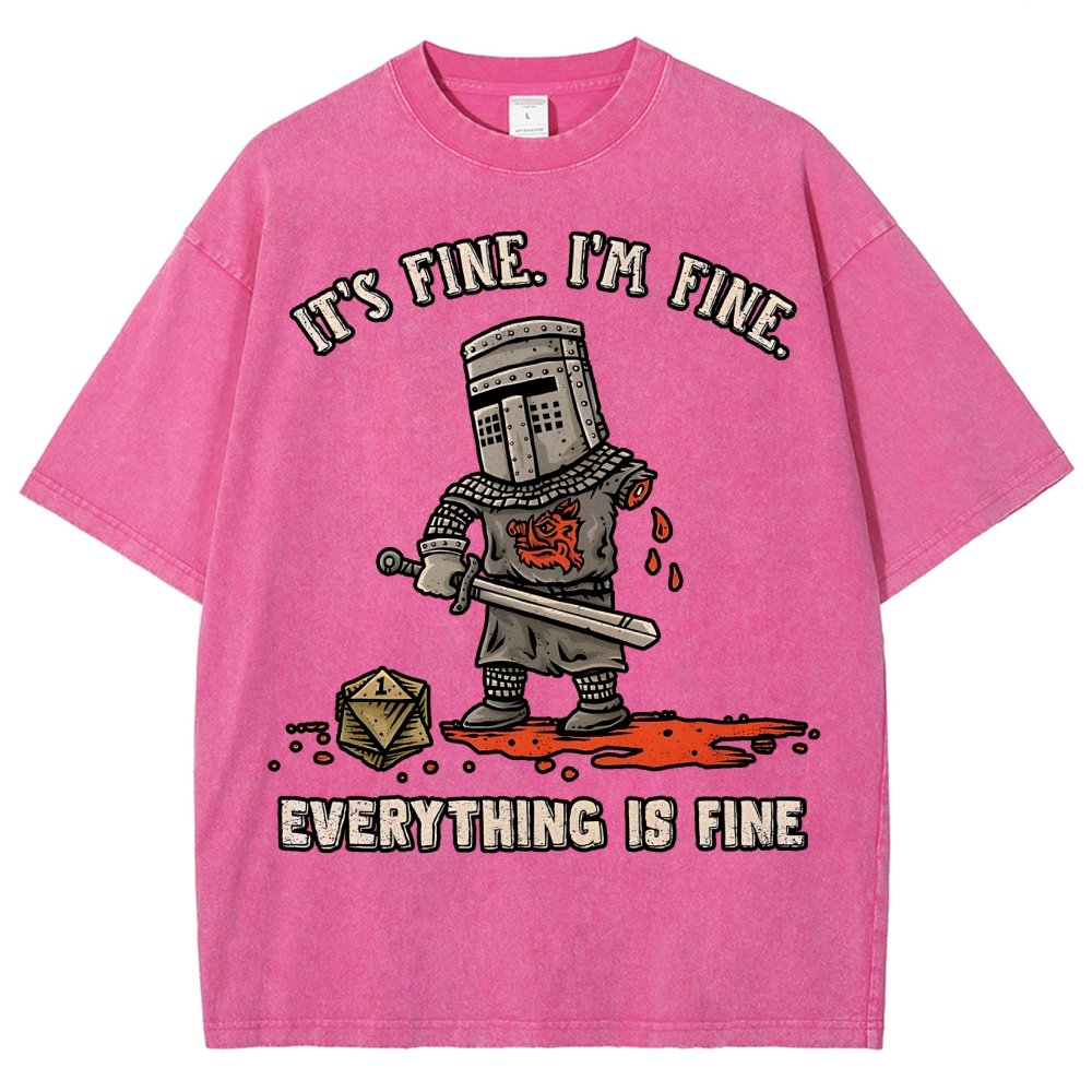 Its Fine Im Fine Everything Is Fine  Vintage Distressed T-shirt
