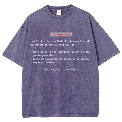 Blue Screen of AI Vintage Distressed T-shirt