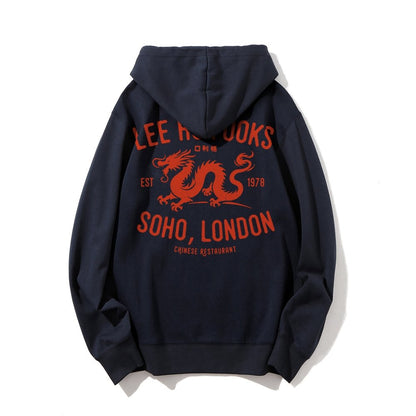 Lee Ho Fooks Printed Back Cotton Hoodie