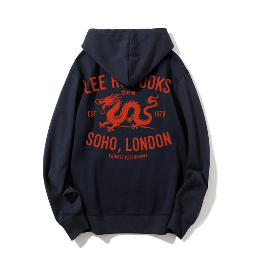 Lee Ho Fooks Printed Back Cotton Hoodie
